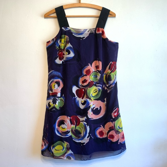 Vera Wang Floral Shift Dress, Size PS - Picture 1 of 5